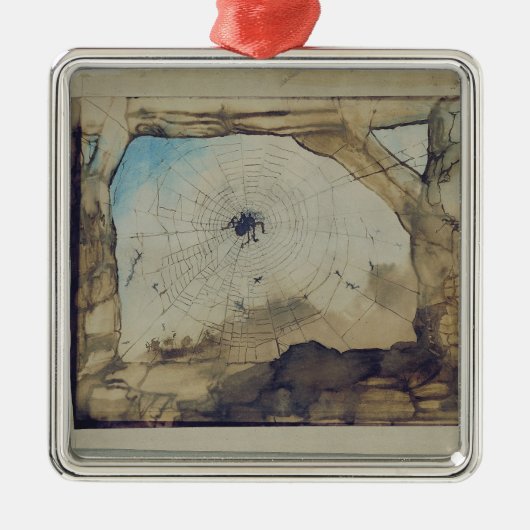 Vianden via het web van de spin metalen ornament (Voorkant)