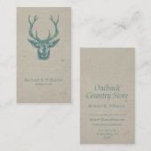 Viantage Deer Head Visitekaartje (Voorkant / Achterkant)