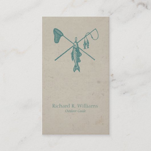 Viantage Geviste staaf en vis Visitekaartje (Voorkant)