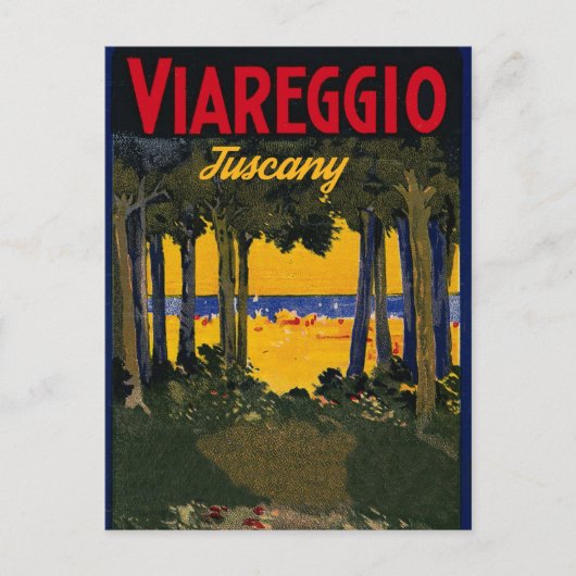Viareggio Beach, Toscane, Italië Briefkaart (Voorkant)