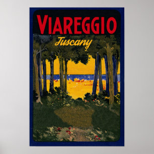 Viareggio Beach, Toscane, Italië Poster