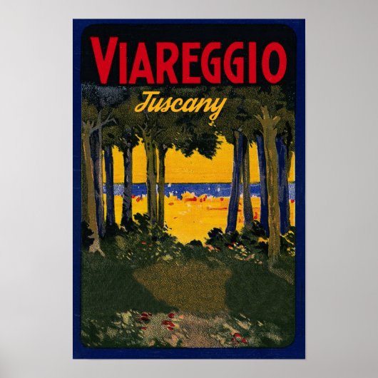 Viareggio Beach, Toscane, Italië Poster (Voorkant)