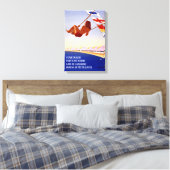 Viareggio Italy Vintage Travel Poster Restaurant Canvas Afdruk (Insitu (Slaapkamer))