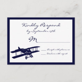  viator Blue Wedding RSVP-kaarten RSVP Kaartje