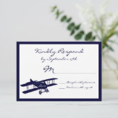  viator Blue Wedding RSVP-kaarten RSVP Kaartje (Staand voorkant)