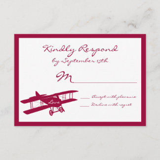  viator Magenta Wedding RSVP-kaarten RSVP Kaartje
