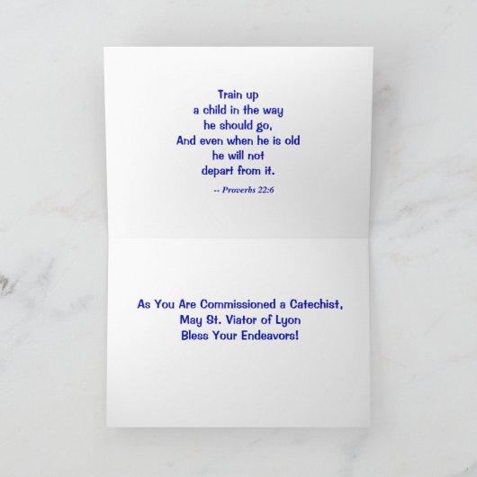 Viator van Lyon de Catechist (LD 001) Kaart (Binnen)