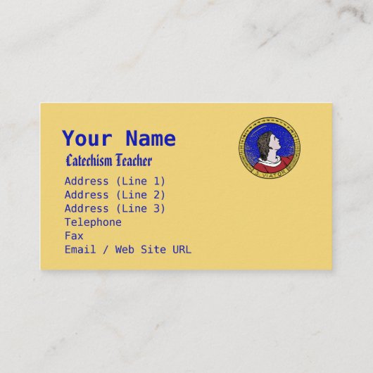 Viator van Lyon de Catechist (LD 001) Visitekaartje (Achterkant)