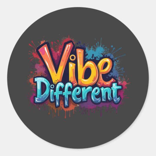 Vibe Anders Ronde Sticker (Voorkant)