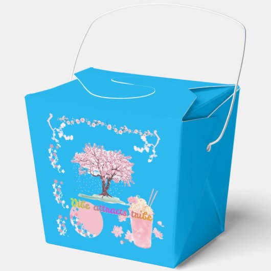 Vibe Attracts Tribe Azure Bedankdoosjes (Voorkant)