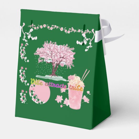 Vibe Attracts Tribe forest green  Bedankdoosjes (Achterkant)