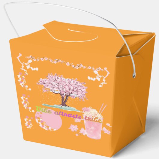 Vibe Attracts Tribe orange Bedankdoosjes (Achterkant)