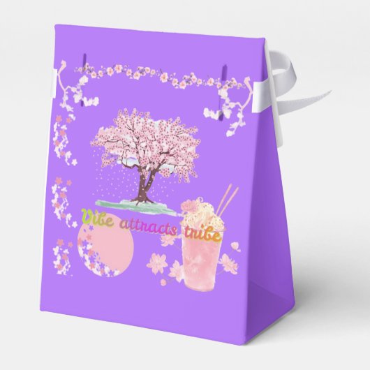 Vibe Attracts Tribe pale purple Bedankdoosjes (Achterkant)