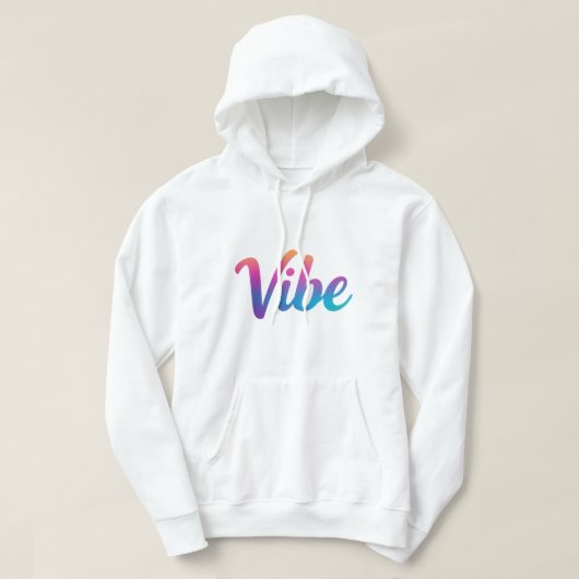 Vibe Bold Rainbow Gradient Script T-Shirt – Trendy (Design voorkant)