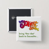 "Vibe"-Button Vierkante Button 5,1 Cm (Voorkant /achterkant)