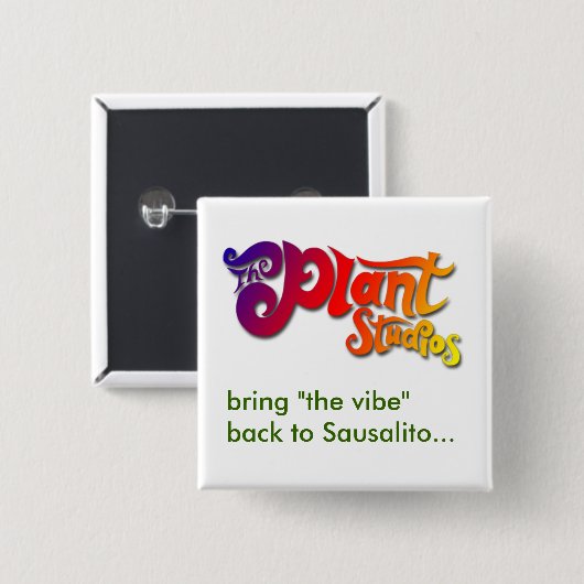 "Vibe"-Button Vierkante Button 5,1 Cm (Voorkant /achterkant)