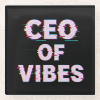 VIBE CEO PROTOCOL - Reality Glitch (Instant Aura U Glazen Onderzetter
