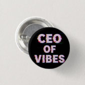 VIBE CEO PROTOCOL - Reality Glitch (Instant Aura U Ronde Button 3,2 Cm (Voorkant /achterkant)