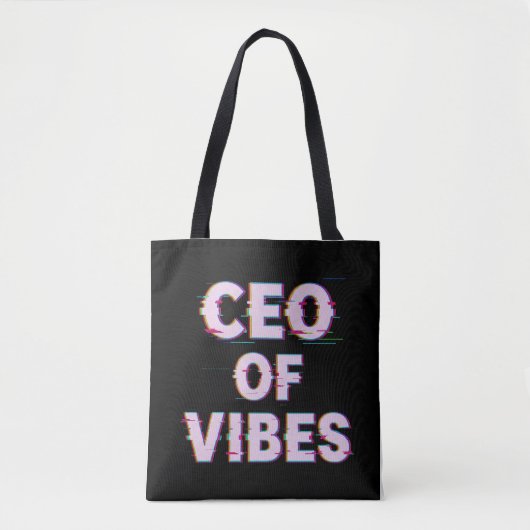 VIBE CEO PROTOCOL - Reality Glitch (Instant Aura U Tote Bag (Voorkant)
