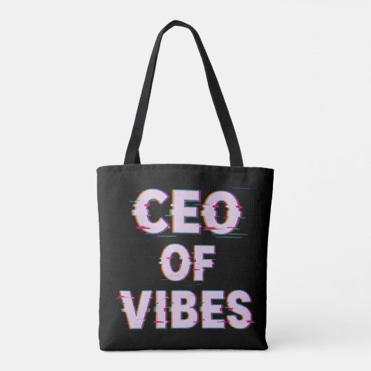 VIBE CEO PROTOCOL - Reality Glitch (Instant Aura U Tote Bag (Achterkant)