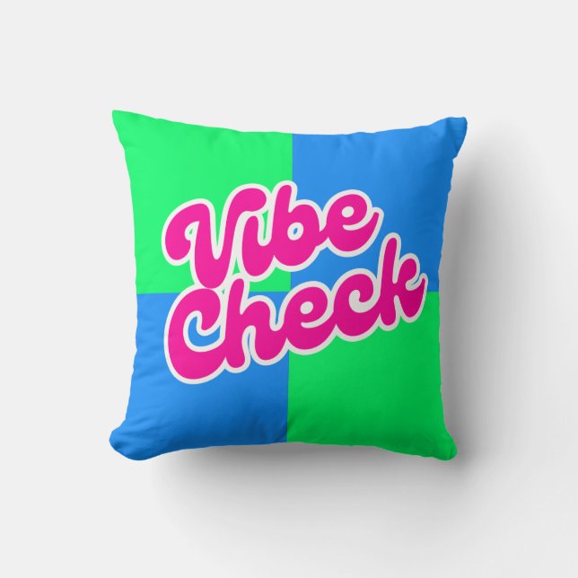 Vibe Check / Niet een vibe tweezijdig Kussen (Voorkant)