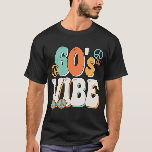 Vibe Costume 60s Party Outfit Groovy Hippie P T-shirt (Voorkant)