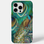 Vibe Damask Peacock Feathers iPhone Case-Mate iPhone Case (Achterkant)
