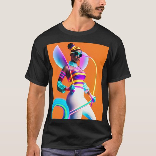 Vibe Jibe Elektrische Ken Gauge Retrowave Fun T-shirt (Voorkant)