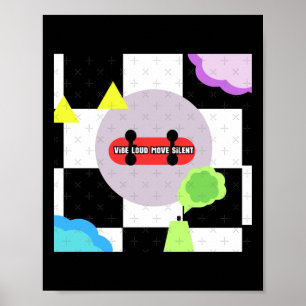 Vibe Loud Move Silent - Sticker voor Stedelijk Ont Poster