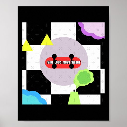 Vibe Loud Move Silent - Sticker voor Stedelijk Ont Poster (Voorkant)