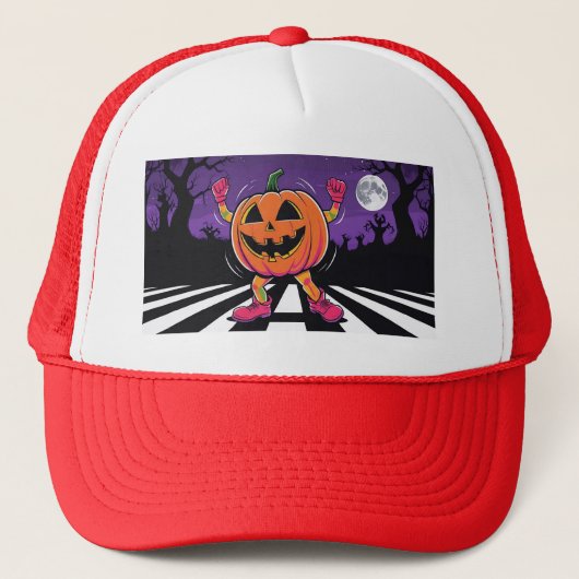 Vibe me Jack-o-lantern Trucker Hat Trucker Pet (Voorkant)
