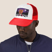 Vibe me Jack-o-lantern Trucker Hat Trucker Pet (In situ)