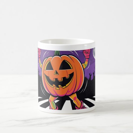 Vibe me Jack-o-lantern Tshirt met lange mouwen Koffiemok (Center)