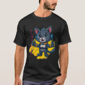 Vibe Mode Cat - Retro Design T-shirt (Voorkant)