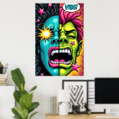 VIBE! Pop Art Schreeuw Poster (Thuiskantoor)