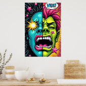 VIBE! Pop Art Scream Poster (Keuken)