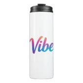 Vibe Rainbow Gradient Script Thermal Tumbler Thermosbeker (Voorkant)