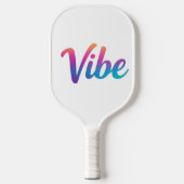 Vibe Rainbow Script Pickleball Paddle – (Voorkant)