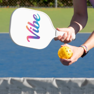 Vibe Rainbow Script Pickleball Paddle –