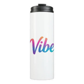 Vibe Regenboog Gradiënt Script Thermische Tumbler Thermosbeker