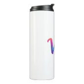 Vibe Regenboog Gradiënt Script Thermische Tumbler Thermosbeker (Gedraaid links)