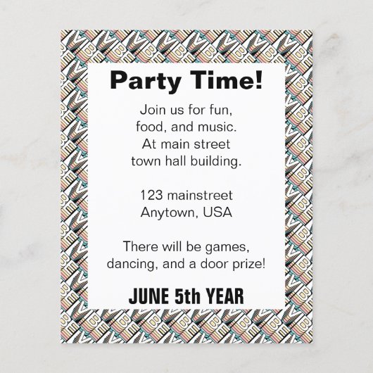 Vibe Retro Aesthetisch Moderne Mood Typografie Flyer (Achterkant)