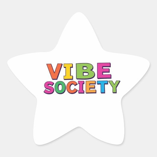 Vibe Samenleving Ster Sticker (Voorkant)
