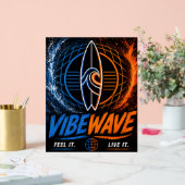 Vibe Wave Neon Surf Poster – Retro Synthwave Esthe (Huwelijk)