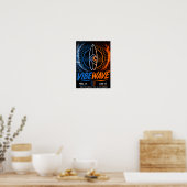 Vibe Wave Neon Surf Poster – Retro Synthwave Esthe (Keuken)