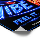 Vibe Wave Neon Surf Poster – Retro Synthwave Esthe (Hoek)