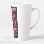 Vibe Wave Neon Surf Poster – Retro Synthwave Esthe Latte Mok (Rechts)