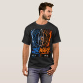 Vibe Wave Neon Surf Poster – Retro Synthwave Esthe T-shirt (Voorkant volledig)