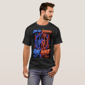 Vibe Wave Neon Surf Poster – Retro Synthwave Esthe T-shirt (Voorkant volledig)