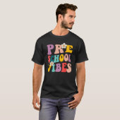 Vibes 1e dag terug naar school leraar S T-shirt (Voorkant volledig)